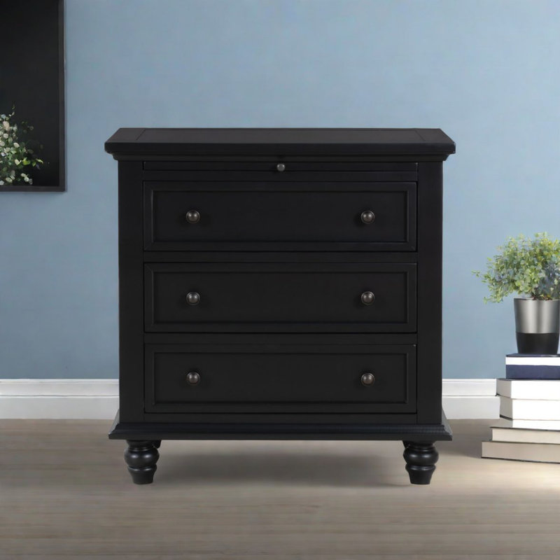 Sook 3 - Drawer End Table, Black