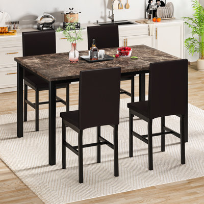 Geore 4 - Person Four Leg Dining Set