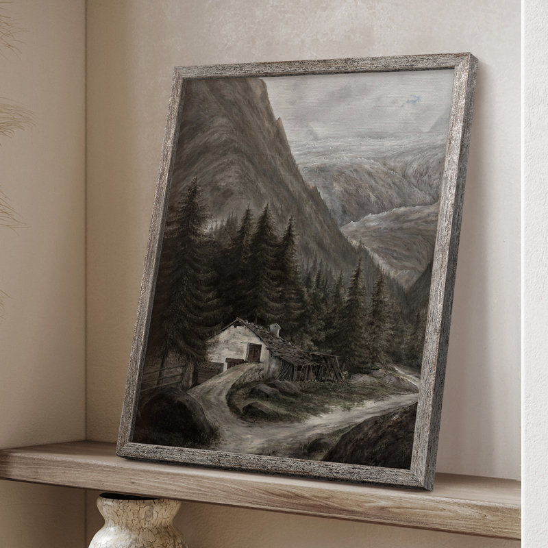 Reproduction encadrée vintage en bois massif Cxxxvi