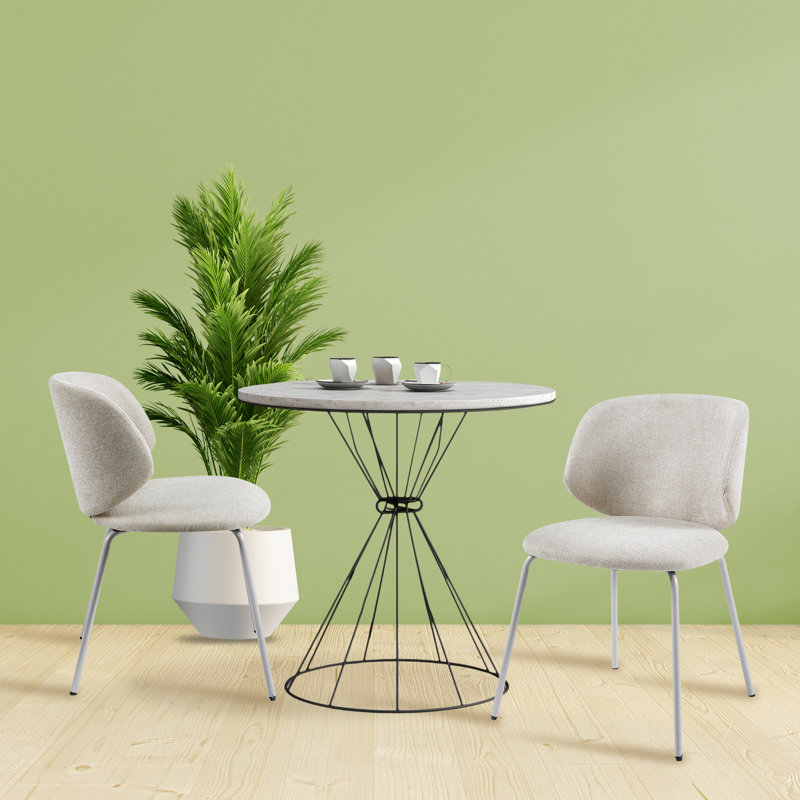 Titus Fabric Dining Chairs (Set of 2), Beige