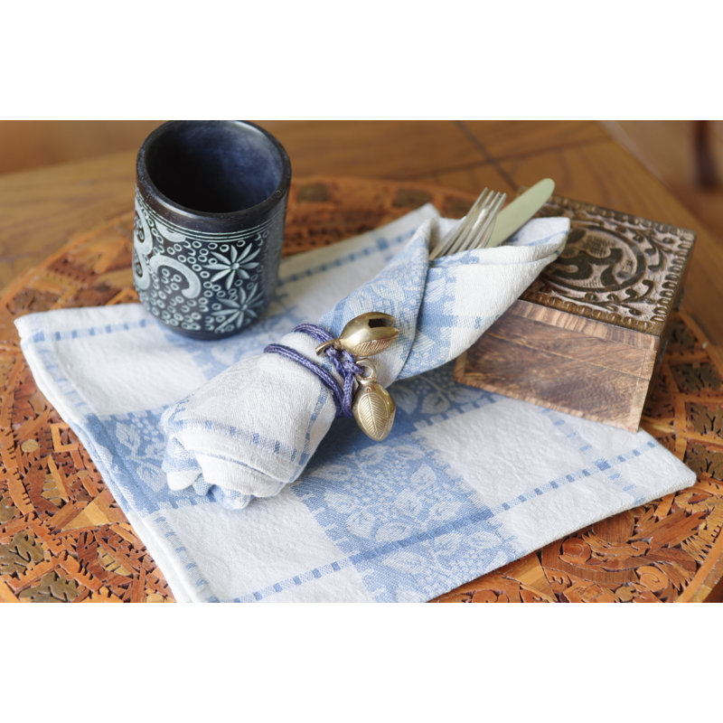 Serviette en coton 21 po Berry Leaf Jacquard