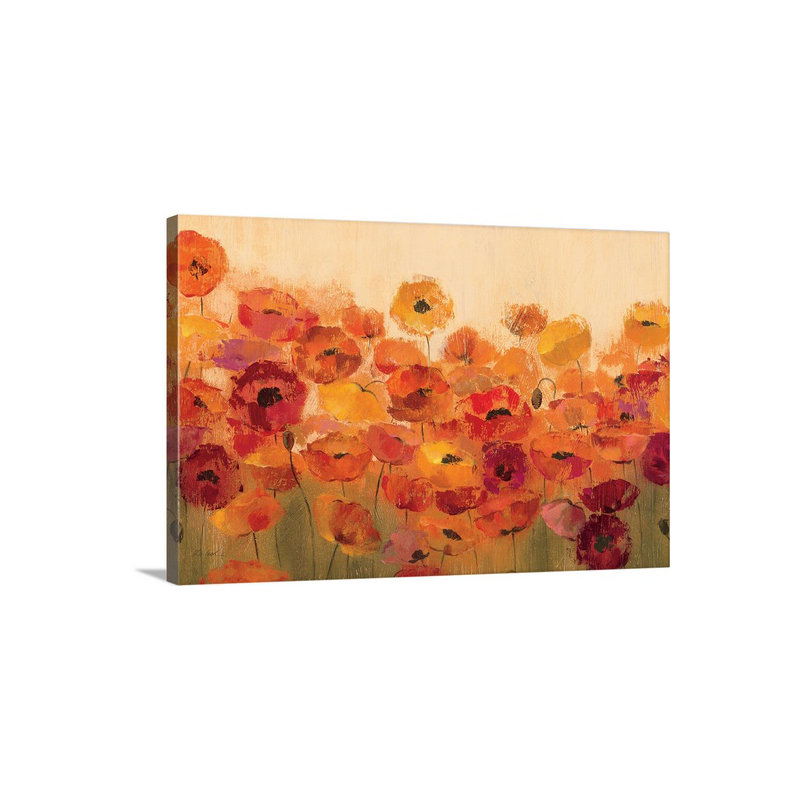 «Summer Poppies» par Anieyah, reproduction d'art sur toile, H 32 po x l 48 po x P 1,25 po