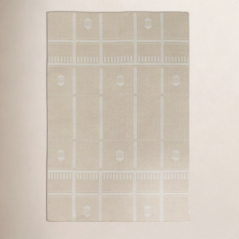 Tapis intérieur / extérieur Spataro Lulu, Beige, Rectangulaire 3 pi x 5 pi