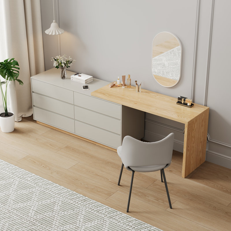 Dressing Table With 6 Storage Drawers