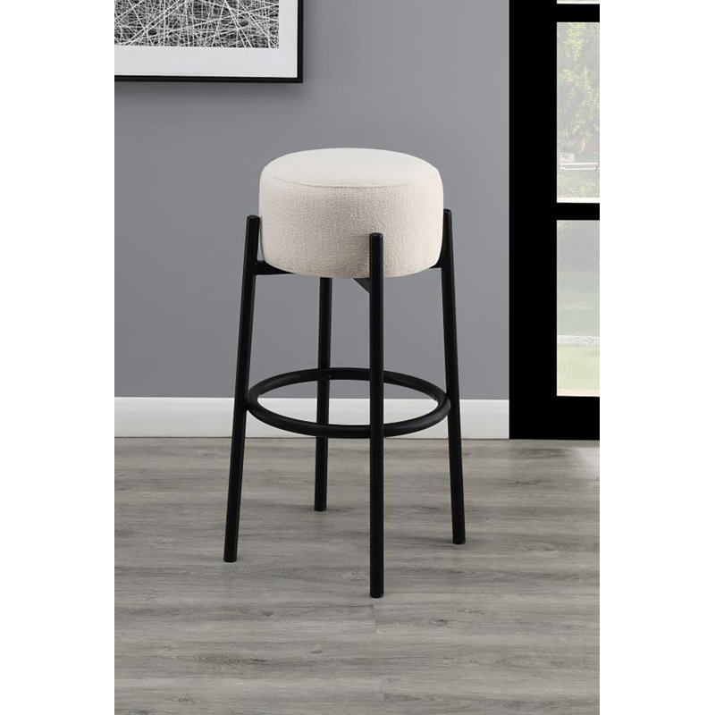Soto Upholstered Counter Stool with Metal Frame, Bar Stool (30” Seat Height)