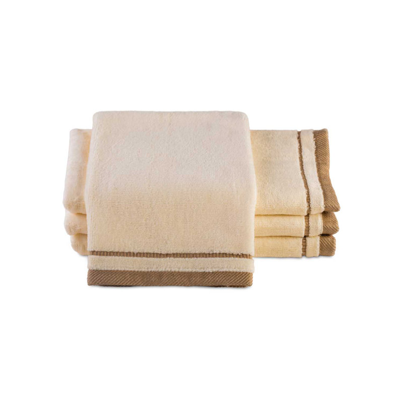 Ensemble de serviettes 4 pièces 100% coton, Ivoire