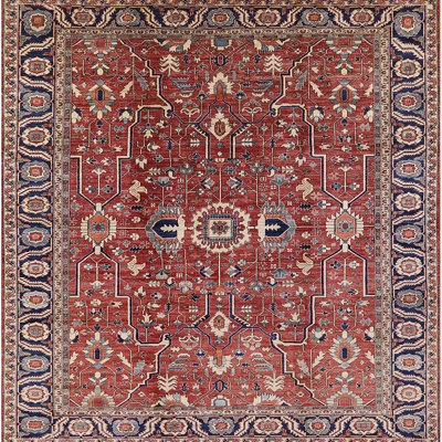Tapis oriental brun / noir / beige