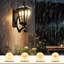 Solar Wall Light Outdoor Classic Black
