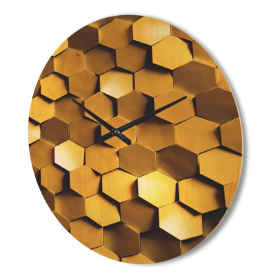 Horloge murale en bois doré