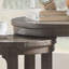 (Table basse + table d'appoint) Grand ensemble de tables basses rondes rondes à 2 niveaux avec centre rond, table ronde Mid-Century avec roulettes, table d'appoint de style rustique pour le salon, le bureau, un appartement