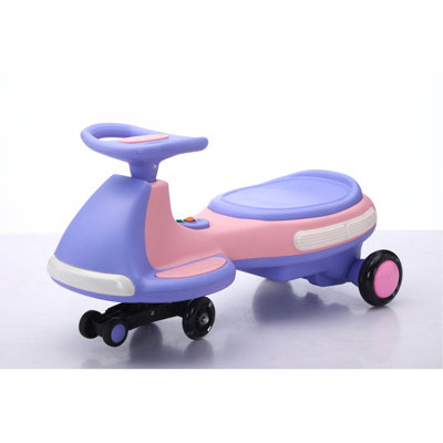 Kids Electric Ride On Car 12V  Electric Wiggle Car , LED Lights , Music,Anti-Rollover for Boys and Girls Ages 3+ Indoor/Outdoor
