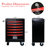 Black&Red 6 Tool Chest With Lockable Function And Wheels Smooth Steel Countertop-578200634