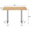 Table commerciale en bois massif L 48 po x l 30 po avec deux bases en T de 22 po x 22 po-1749397404-1749397395-1749397393