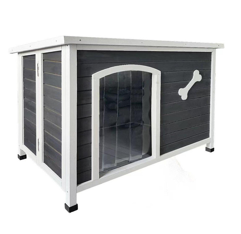 Image showcasing Ophelia & Co. Premium Folding Dog Shelter - 40.55 Inch Solid Wood ...