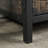 Industrial Lateral File With A Lockable Drawer, Brown Finish