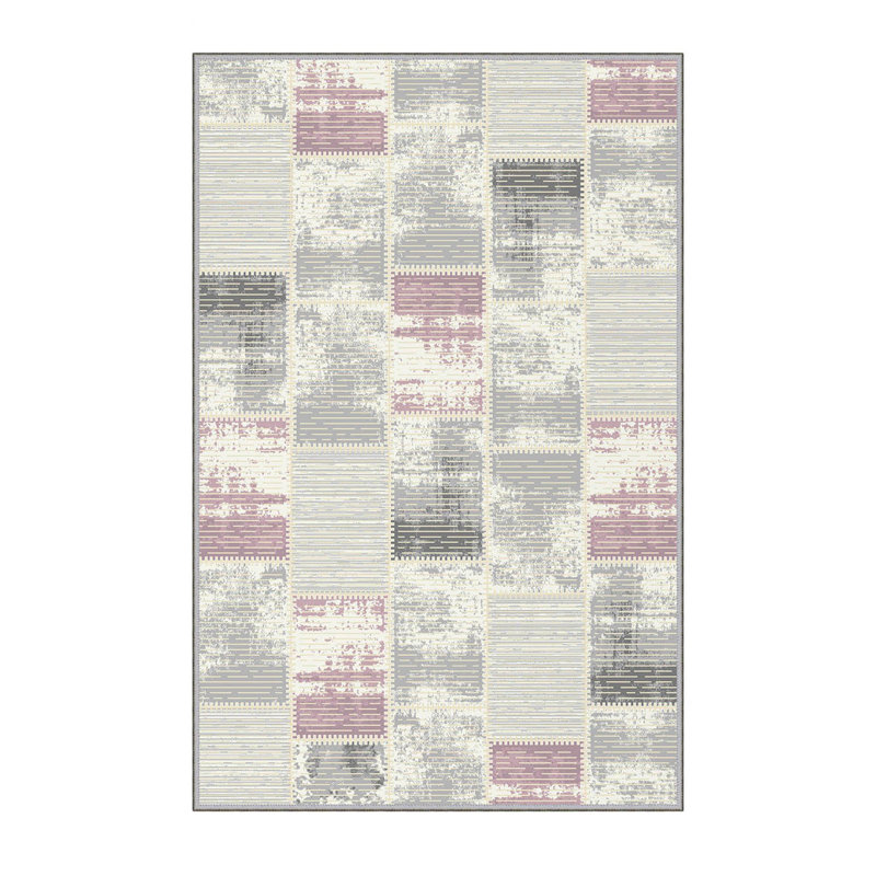 Soft Hall Carpet (2.6 x 4.9 ft), 1% Polyester, .3 in Pile Height | Antibacterial, Non-Slip Underside, 65 g/m² | Machine Washable, 3D Digital Print | Perfect for Living Room, Entryway & Bedroom Décor
