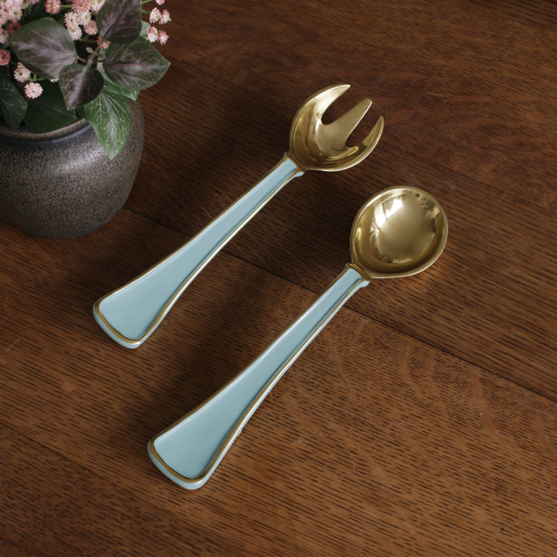 Encanto Salad Servers, Sky Blue