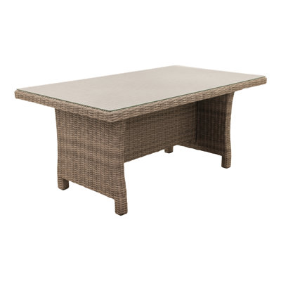 Rectangular Glass Outdoor Dining Table
