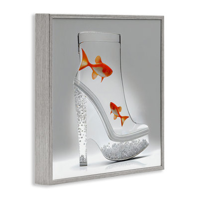 Sparkle Fish Fashion, giclée encadrée, design par Sasha