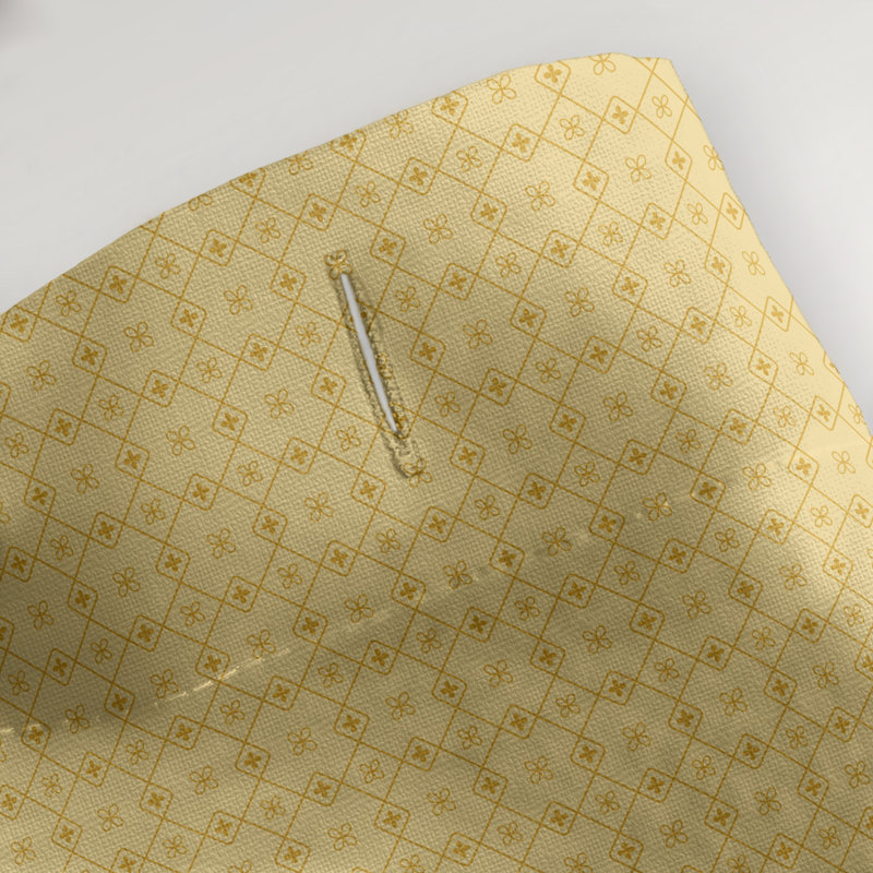 Rideau de douche simple Katelyn Elizabeth, Jaune
