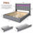 Upholstered Bed Frame With 3 Drawers And Led Light,Platform Bed Supports up to 900 lbs,Easy Assembly and Noise-Free-16145017-16144999