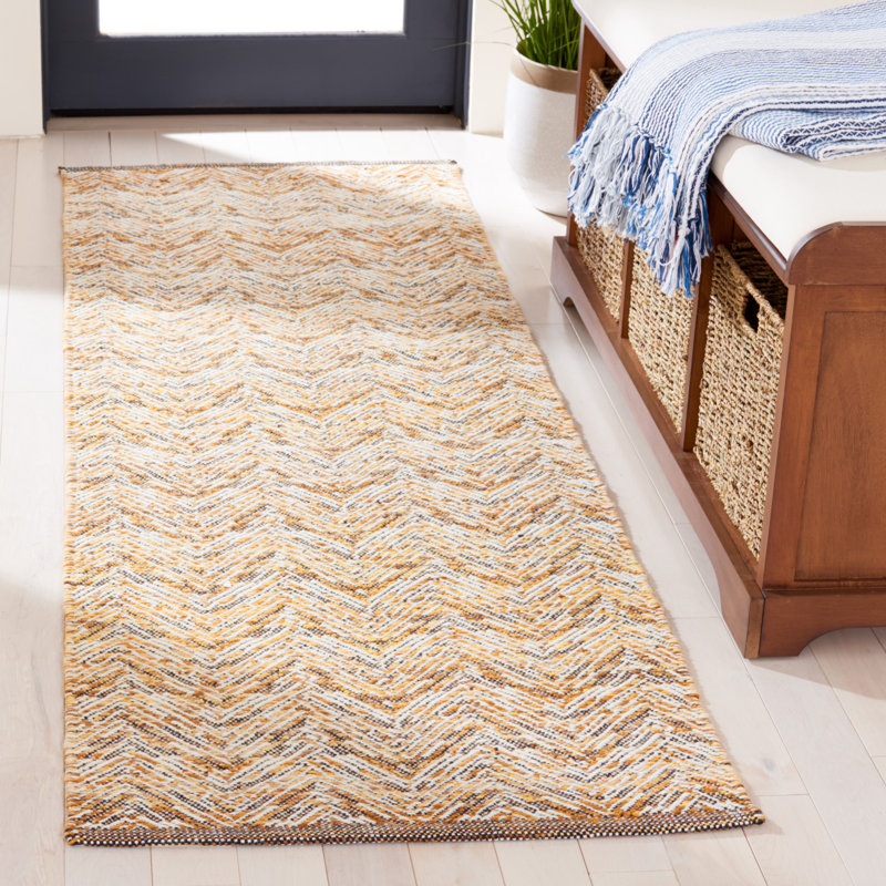 Allyria Flat Weave Wool Geometric Rug, Runner 2'3" x 7'