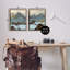 «Mountain Range over Abstract», ensemble de 2 toiles flottantes encadrées par Jacob Green-944149032-944149034