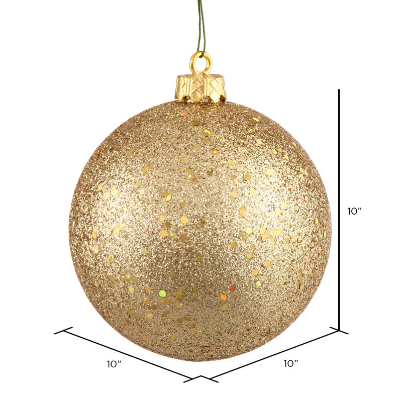 Décoration de boule décorative des Fêtes, H 10 po x l 10 po x P 10 po, Or