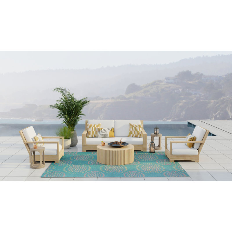 4' X 6' Molly Outdoor Mat, Teal/Red, Reversible Mat For Patio, Porch, Deck, Floor Mat, Rectangle 4' x 6'