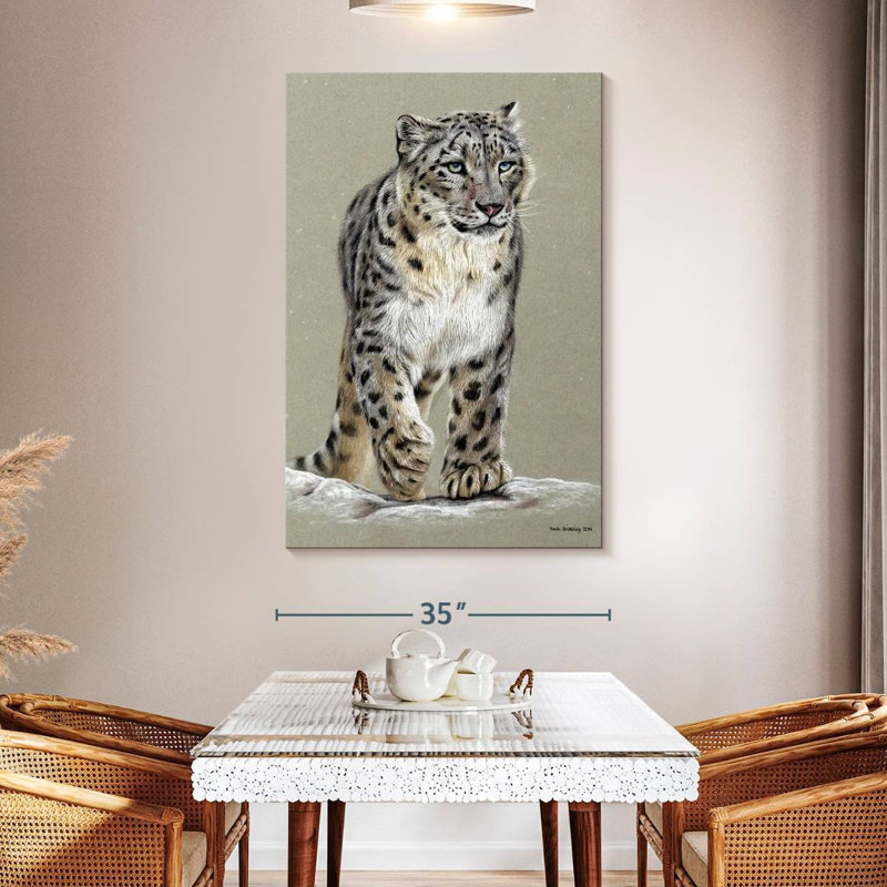 Brampt Snow Leopard II, 51" H x 34" W