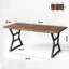 Table de salle à manger de style campagnard de 71 pouces, grande table rectangulaire en bois pour 6 à 8 personnes, table de cuisine rustique avec pieds en métal robustes pour la salle à manger, restaurant-721803475