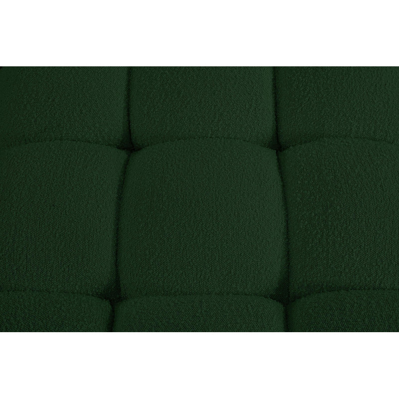 Ames Upholstered Sofa, Green Boucle Fabric, 3 Armless