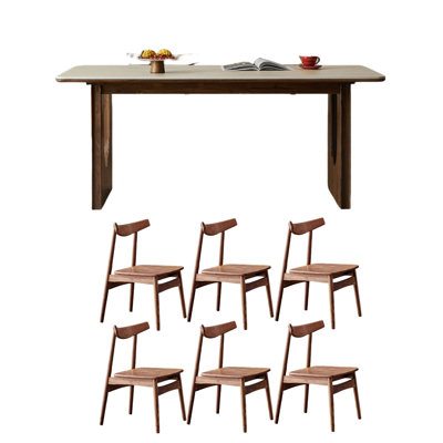 Nordic Solid Wood Rectangular Dining Table