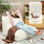 Fauteuil à billes, canapé à billes avec mousse haute densité pour chambre à coucher, blanc crème-1538051800