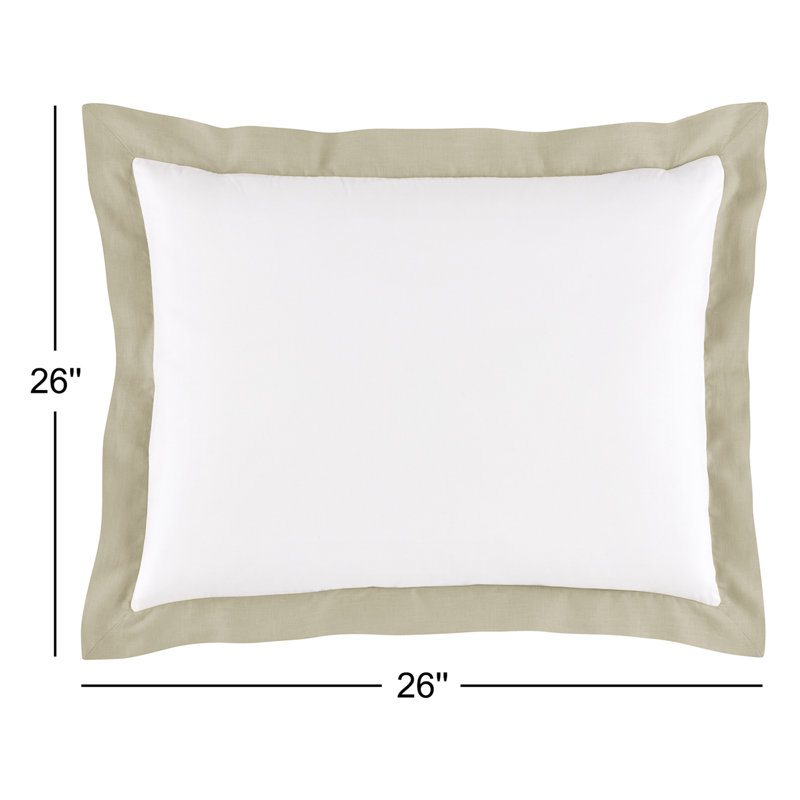 Mandalay Cuff Sham, Linen, Euro
