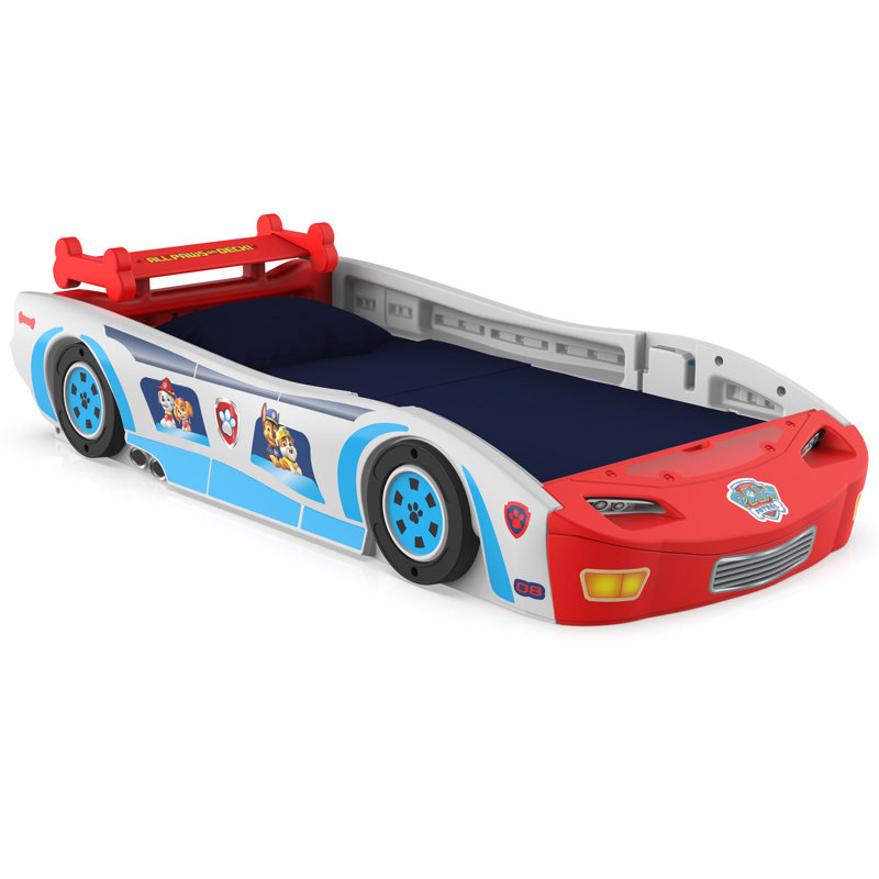 Paw Patrol 2-piece Twin Bedroom Furniture Set – Includes Twin Race Car Bed And Twin Mattress