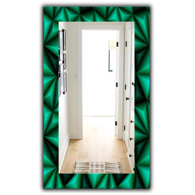 Relief Green Triangles Mirror