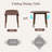 5-Piece Round Dining Set for 4 | Folding Table & Upholstered Chairs-714737380