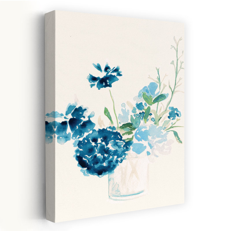 Remembrance, art floral abstrait contemporain, H 24 po x l 16 po