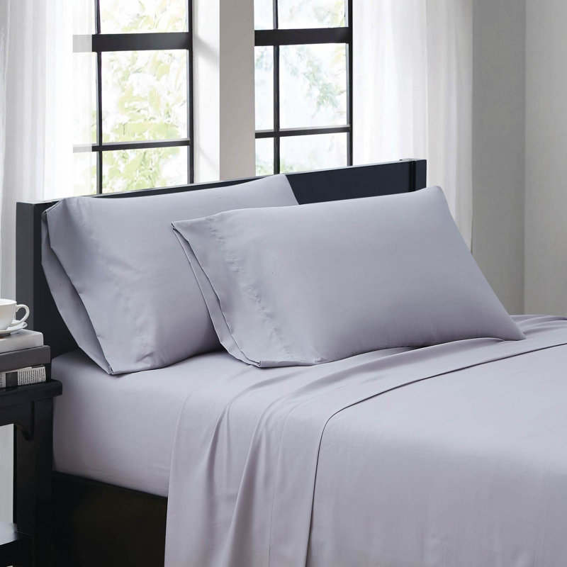 Everyday Microfiber Standard Solid Colour Sheet Set, Twin Sheet Set comes with one Pillowcases, Lavender