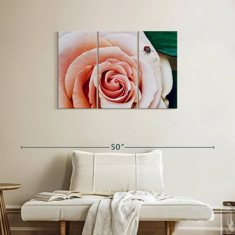 Ladybug On A Rose II, 24" H x 38" W