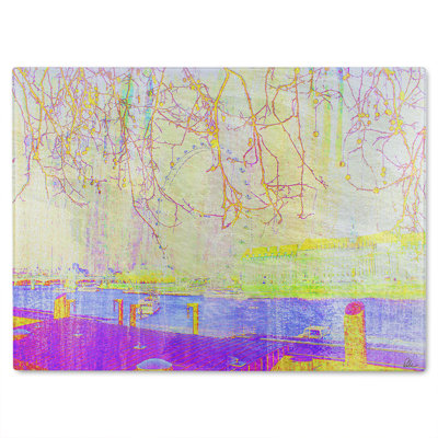 London Eye Tree Drops Glass Chopping Board