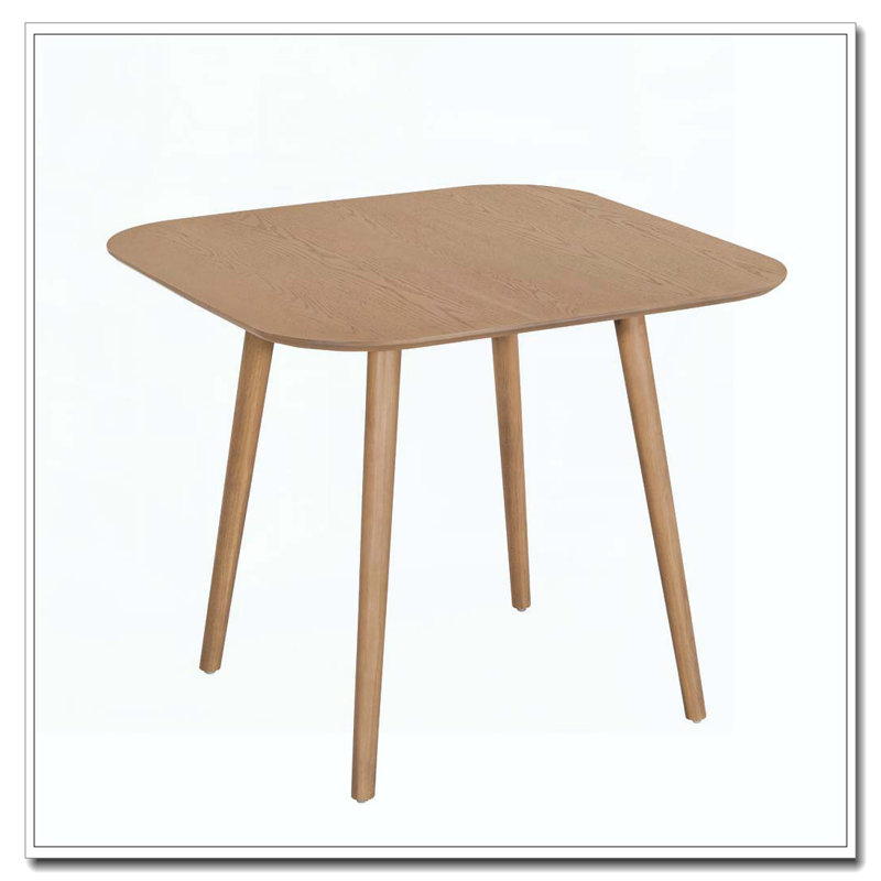 Table de salle à manger carrée en bois, Clair naturel