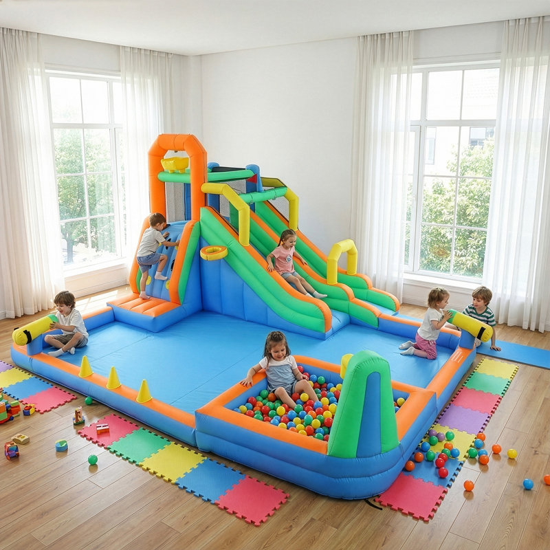Château gonflable en tissu Oxford
