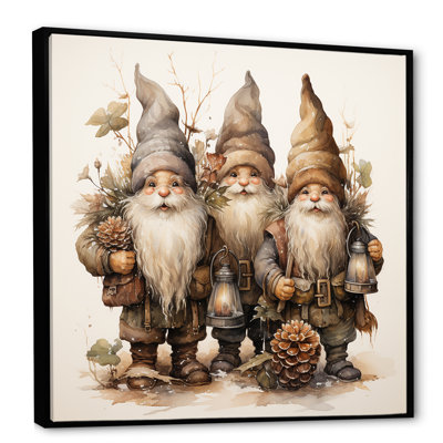 Rustic Gnome Gathering - Art mural gnome