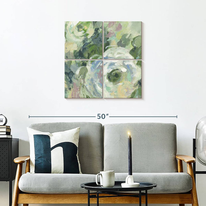 Avery, pivoines sauge et lavande I Light, 26" H x 26" W