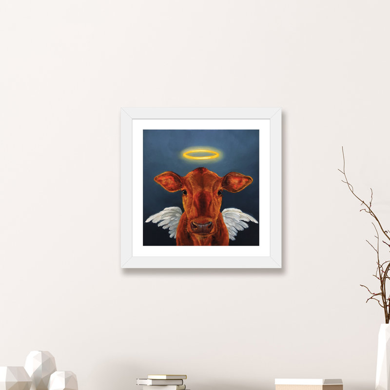 Animals Framed Art, 16" H x 16" W x 1" D, White Framed Fine Art Paper