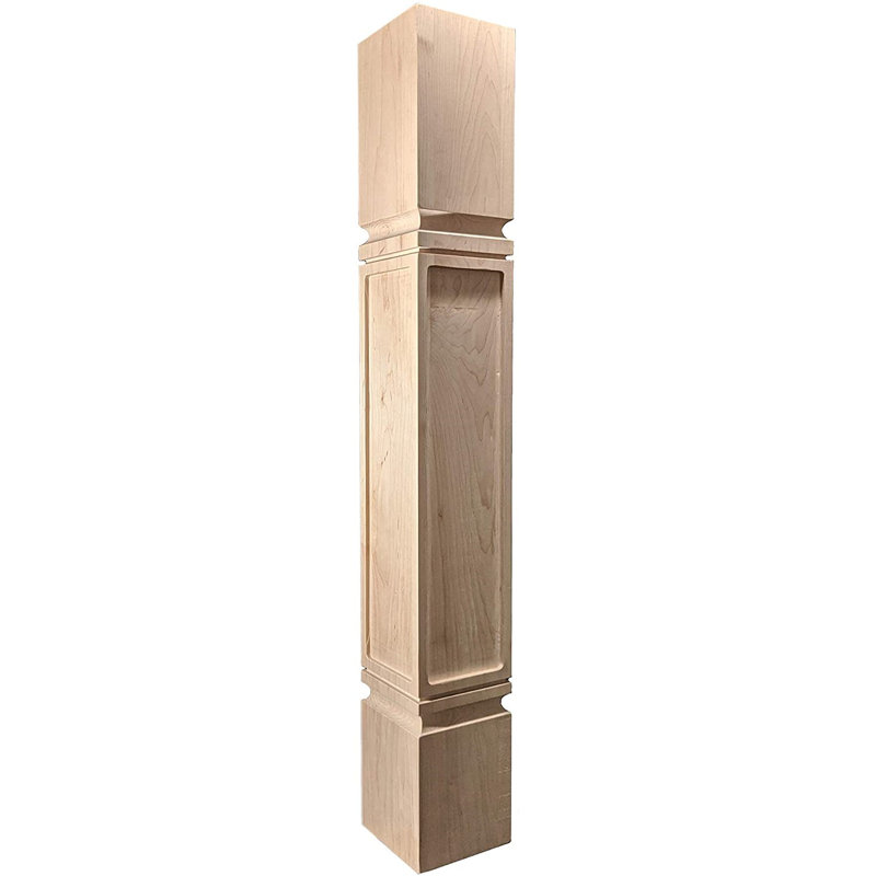 Piédestal rond en bois franc