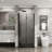 Frameless Glass Shower Door 1/4" Tempered Clear Glass Swing Shower Panel, Foldable