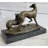 Pj Mene Two Greyhounds Dogs Playing'Argente And Dore Bronze Statue Sculpture
